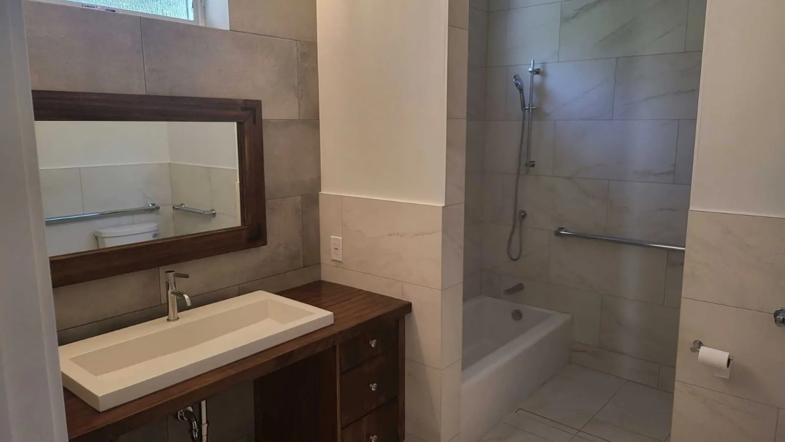 ada compliant bathroom in 1000 sq ft adu